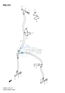 DL650 (E2) V-Strom drawing FRONT BRAKE HOSE (DL650L1 E19)