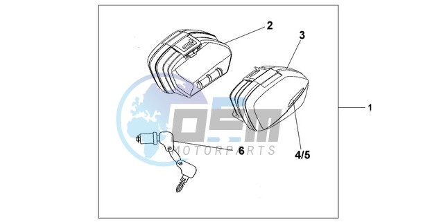 33 LITRE PANNIER SET QUASAR SILVER METALLIC