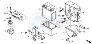 CB250 TWO FIFTY drawing BATTERY/BATTERY BOX