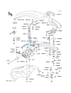 JS 800 A [800 SX-R] (A6F-A9F) A9F drawing HANDLE POLE