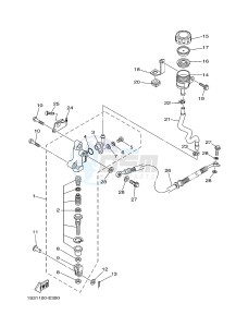 YFM700R YFM700RSE RAPTOR 700R (1VSA 1VSB 1VSC) drawing REAR MASTER CYLINDER