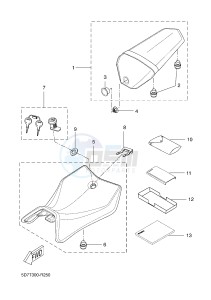 MT125A MT-125 ABS (BR36 BR36 BR36 BR36) drawing SEAT