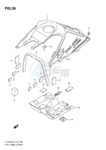 LT-Z400 (E19) drawing FUEL TANK COVER (LT-Z400ZL2 E19)