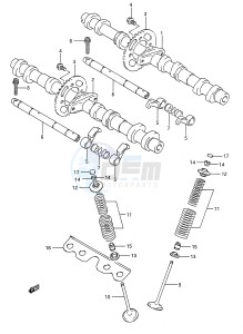 GSX-R750 (E28) drawing CAM SHAFT   VALVE