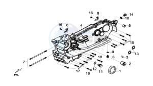 GTS 300i ABS drawing CRANKCASE LEFT