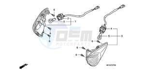 CBF1000TA France - (F / ABS CMF) drawing WINKER