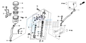 ST1300 drawing RR. BRAKE MASTER CYLINDER (ST1300)