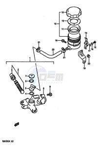 RGV250 1989 drawing FRONT MASTER CYLINDER