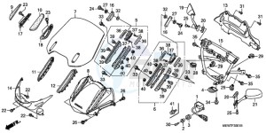 NT700VAA UK - (E / ABS MKH) drawing UPPER COWL (NT700V8,A/NT700VA8,A)