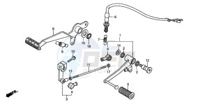 CBF600SA drawing BRAKE PEDAL/ CHANGE PEDAL