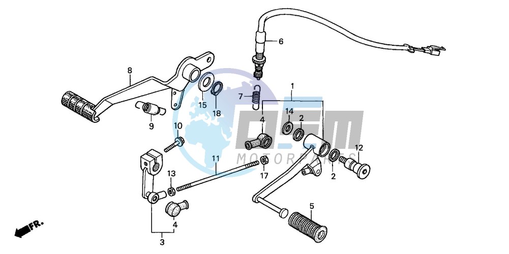 BRAKE PEDAL/ CHANGE PEDAL