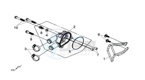 MAXSYM 400 I drawing WATERPOMP COVER