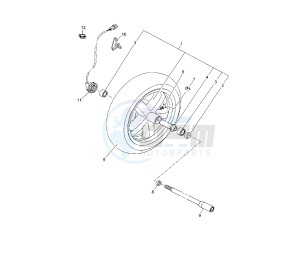 YP R X-MAX 125 drawing FRONT WHEEL