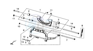 JOYMAX 300I drawing CENTRAL STAND -SIDE STAND- KICKSTARTER PEDAL