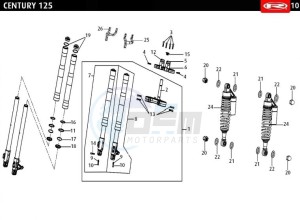 CENTURY-125-E4-GREY drawing SUSPENSION