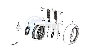 Joymax 300i ABS drawing R  WHEEL - RR  CUSHION