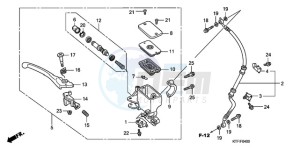 SH150D9 Europe Direct - (ED / KMH) drawing FR. BRAKE MASTER CYLINDER (SH125D9/150D9)