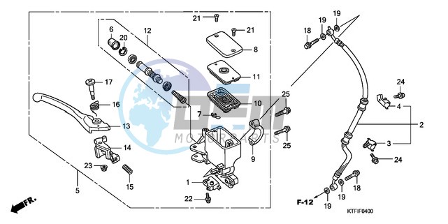 FR. BRAKE MASTER CYLINDER (SH125D9/150D9)