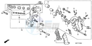 XL1000VA9 Europe Direct - (ED / ABS) drawing FRONT BRAKE CALIPER (L.)