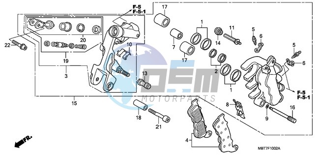 FRONT BRAKE CALIPER (L.)