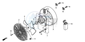 TRX350FM FOURTRAX 350 4X4 drawing COOLING FAN KIT