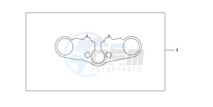 CBR600RR9 France - (F / CMF MME) drawing TOP BRIDGE COVER