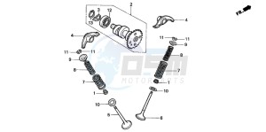 TRX200D FOURTRAX 200 drawing CAMSHAFT/VALVE