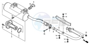 TRX250EX SPORTRAX 250 EX drawing MUFFLER