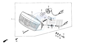 NSR50F drawing HEADLIGHT