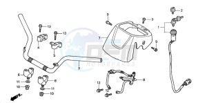 TRX350FM RANCHER 4X4 drawing HANDLE PIPE (1)