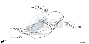 CRF250ME CRF250M UK - (E) drawing SEAT