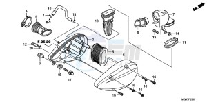 VT750SB drawing AIR CLEANER