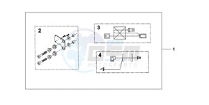 CBF1000A9 France - (F / ABS CMF) drawing HEATED GRIP ATT.