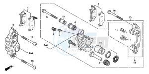 TRX500FPE drawing FRONT BRAKE CALIPER