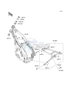 KX 250 T [KX250F] (T8F) T8F drawing FRAME