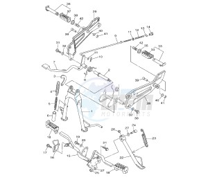 YBR 125 drawing STAND AND FOOTREST