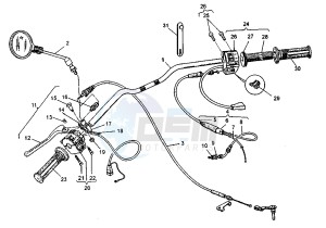 ROADSTER 125 drawing HANDLEBAR-DRIVE CONTROLS