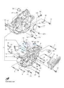 WR450F (1DXA) drawing CRANKCASE