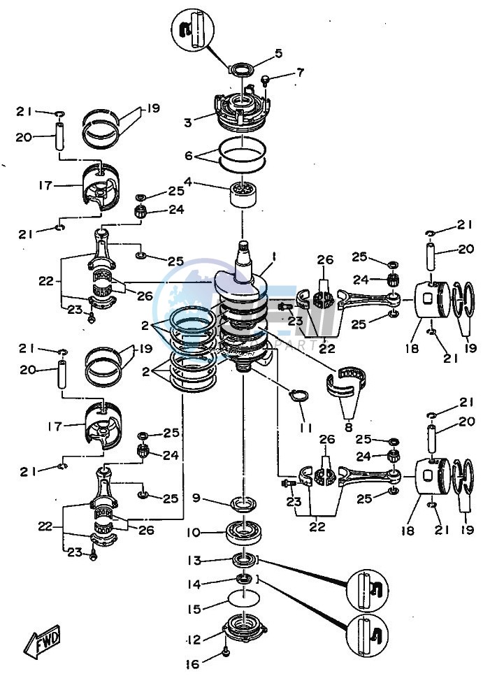 CRANKSHAFT--PISTON