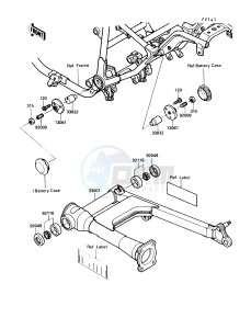 VN750 A [VULCAN 750] (A6-A9) [VULCAN 750] drawing SWING ARM