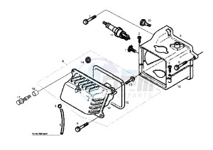 ATLANTIS 50 cc-100 cc 4T - 50 cc drawing CYLINDER HEAD COVER