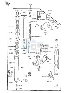 KX 125 C [KX125L] (C1) [KX125L] drawing FRONT FORK