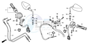 CB600FA CB600FA drawing HANDLE LEVER/SWITCH/ CABLE