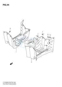 LT-F400 (P28-P33) drawing FOOTREST MUDGUARD