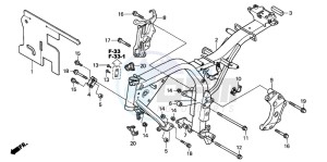 CB600F CB600F drawing FRAME BODY (CB600F3/4/5/6 )