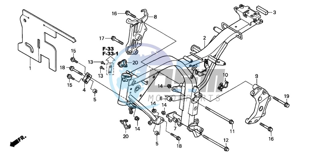 FRAME BODY (CB600F3/4/5/6 )