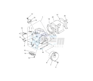 YP R X-MAX 250 drawing CYLINDER AND HEAD