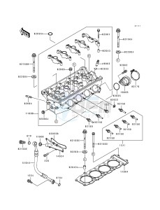 ZX 750 L [NINJA ZX-7] (L1-L3) [NINJA ZX-7] drawing CYLINDER HEAD