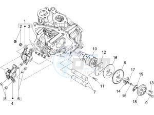 Runner 200 VXR 4t drawing Camshaft - Rocking levers support unit