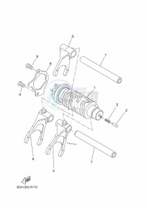 XTZ690D-B TENERE 700 (BEH2) drawing SHIFT CAM & FORK